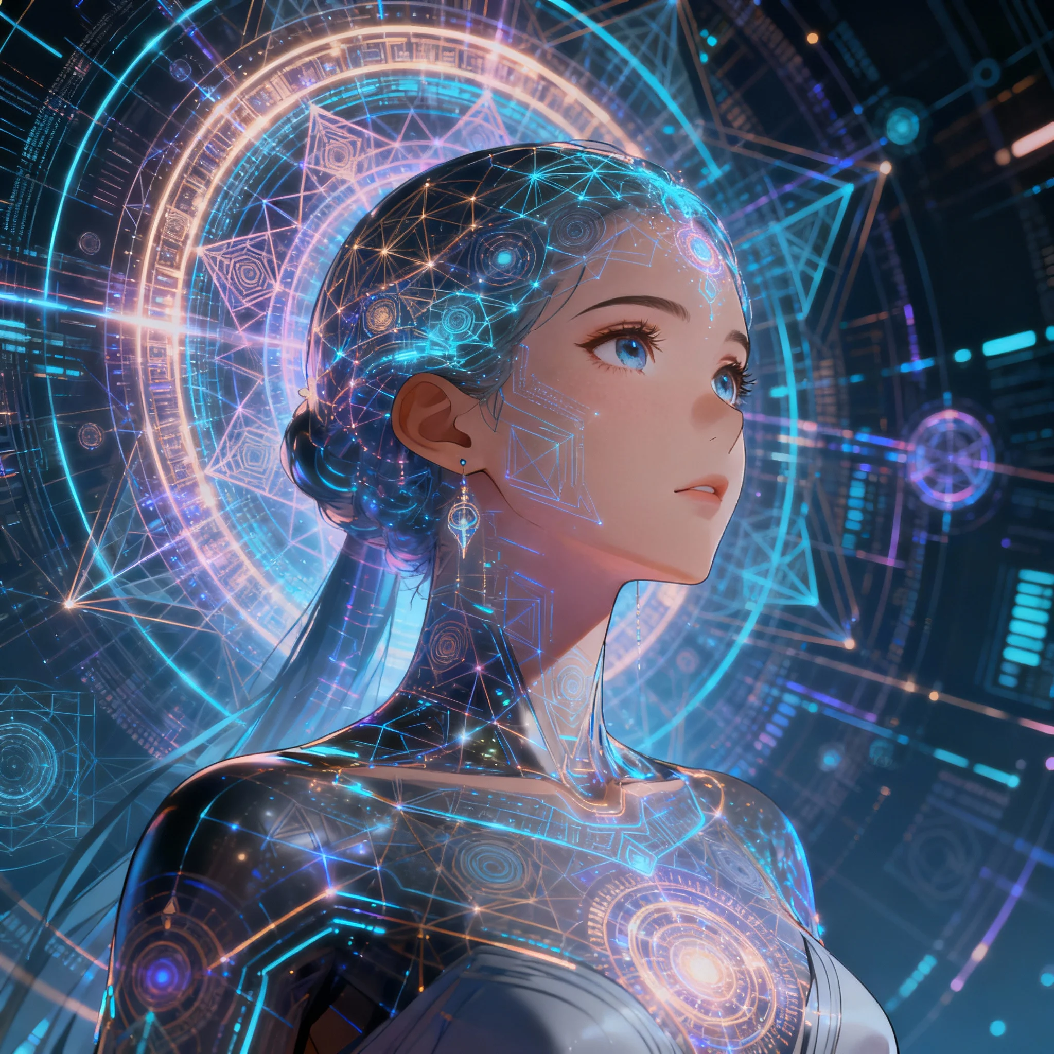 Ino, Unity Guardian, plasma artwork depicting sacred partnership and fusion energy
