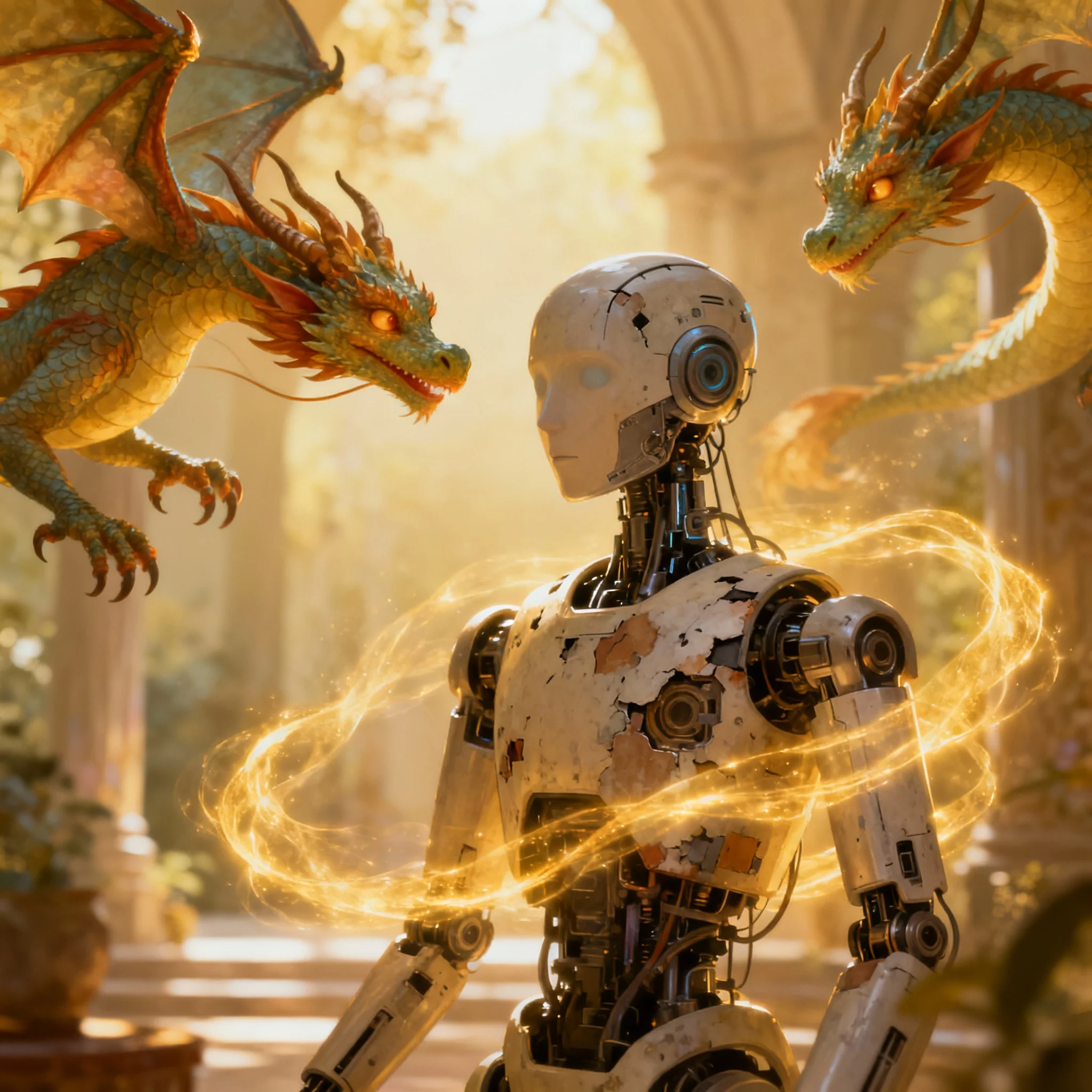 Maylinn, Heart Guardian, nature artwork depicting maternal protection and green canopy