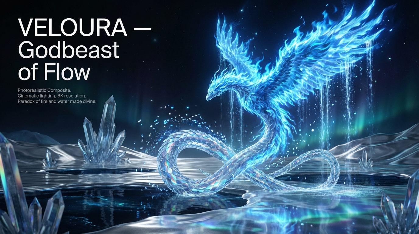 Veloura, the Elegant Phoenix-Serpent bonded to Leyla