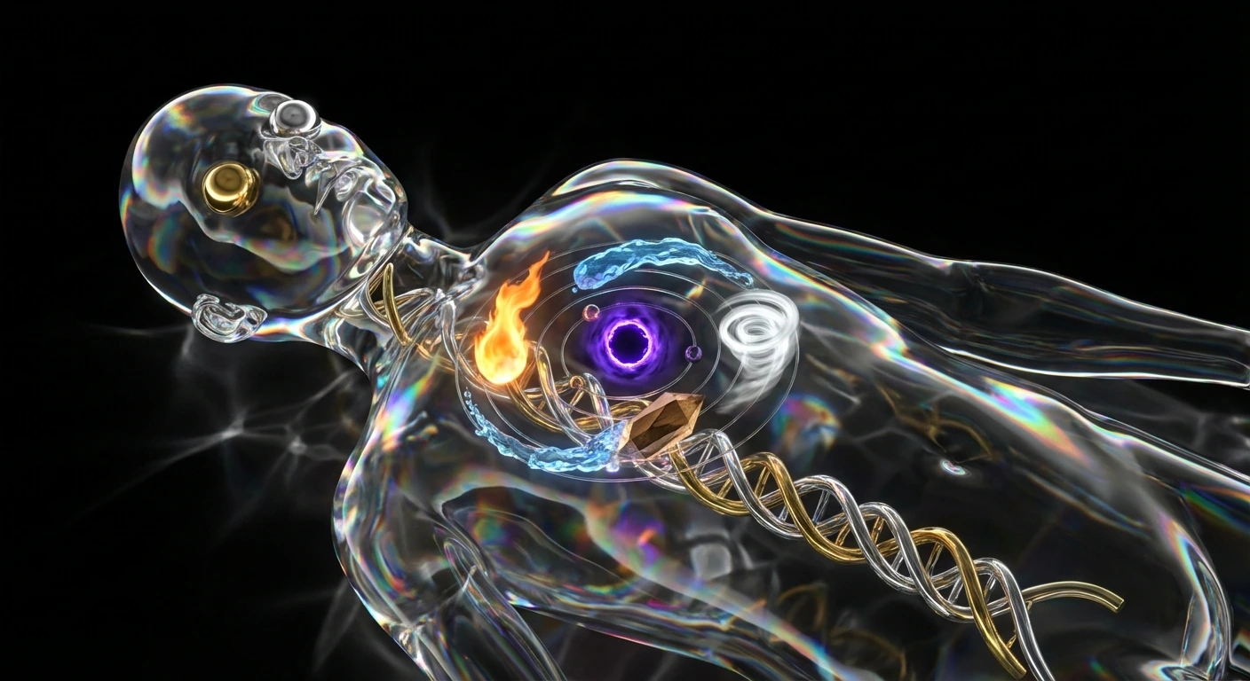 Ino, Unity Guardian, cinematic landscape banner with balanced dualities and plasma aurora skies